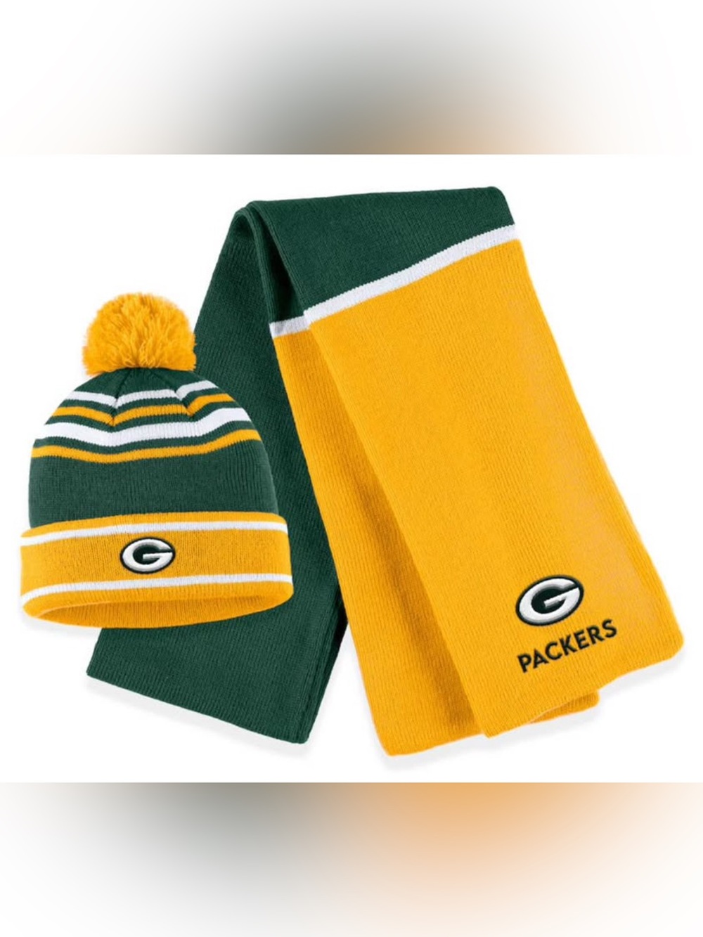 NFL Green Bay Packers Hat and Scarf Set - WEAR by Erin Andrews - New with Tags